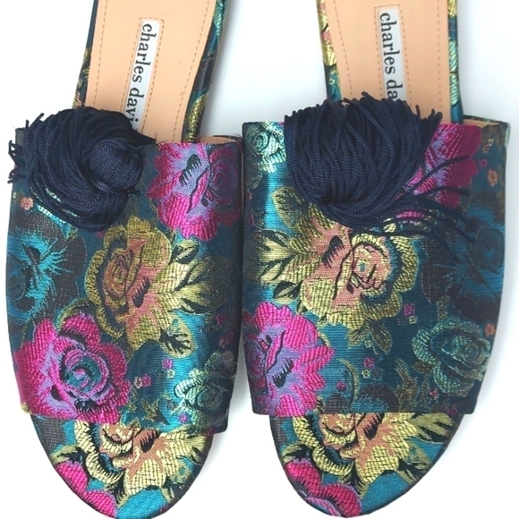 Charles David Sashay Sandal w/Tassel Colorful Slide Size 7.5 - Picture 5 of 16